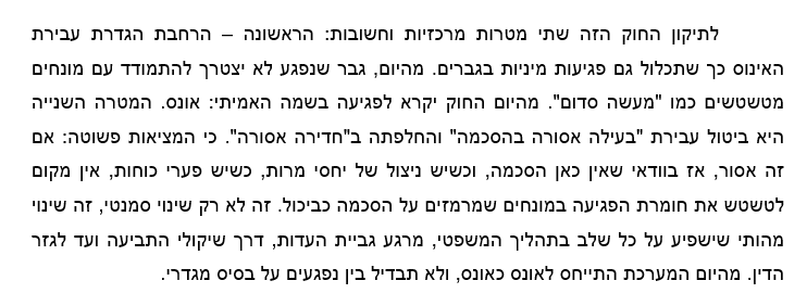 הצגת תיקון 152 לחוק העונשין, תשל"ז-1977 בכנסת